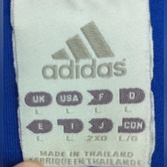 Adidas Blue Soccer Jersey Size Large - Picture 2 of 3